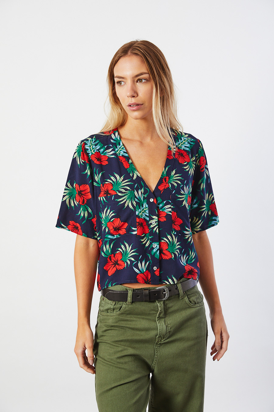 Camisa Hawaii Print