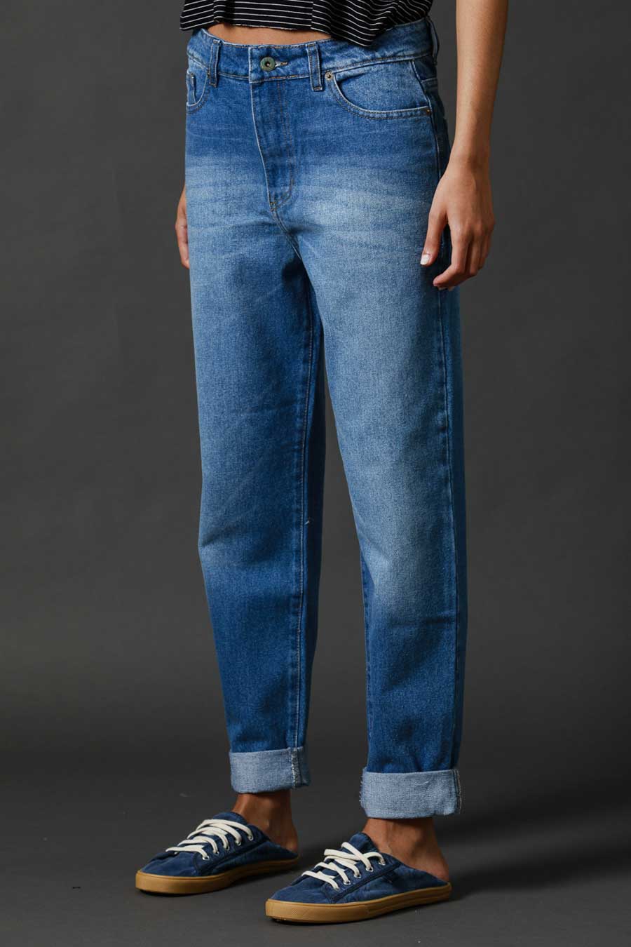 Jean Relax Roll Up Blue
